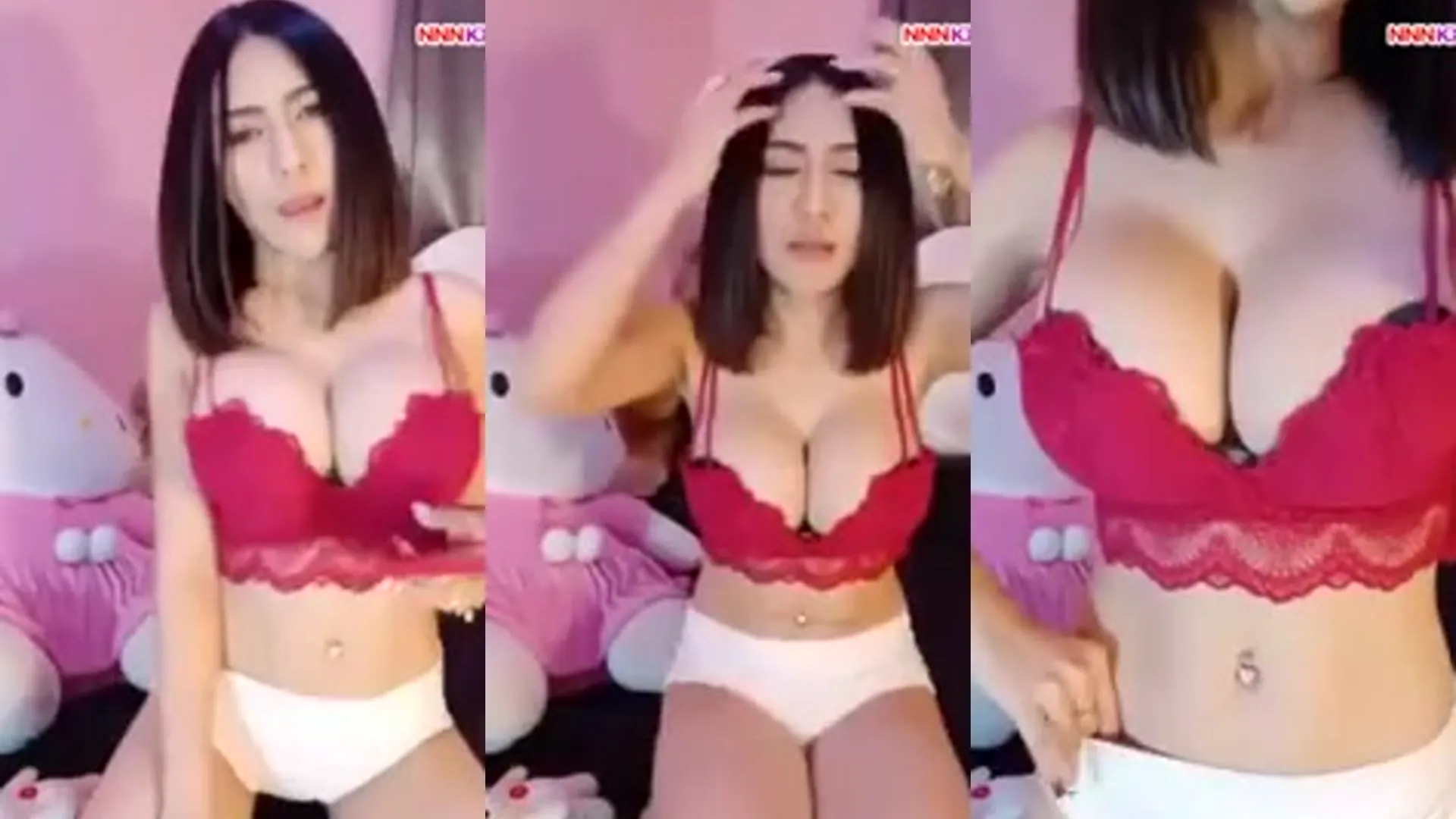 น้องชุดแดง Mlive นมโคตรใหญ่ หุ่นดี สาวสวยหลุด! เต้นยั่วพี่เทพในไลฟ์สด ลูบนมไปโคตรเสียว เรียกยอดวิว